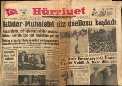 Hürriyet Gazetesi 21 Ağustos 1957 - Asya Gribi Yayılıyor , Fakat Tehlike Yok GZ83513