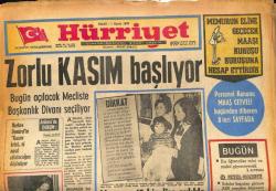 Hürriyet Gazetesi 1 Kasım 1970 - Bugün Açılacak Mecliste Başkanlık Divanı Seçiliyor GZ86633