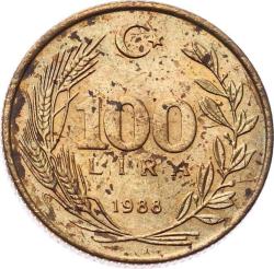1988 Yılı 100 Lira (Meksika Baskı) ÇİL TCM2611