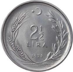 1978 Yılı 2½ Lira (Düz) ÇİL TCM571