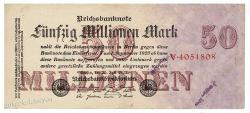 Almanya 50 Milyon Mark 1923 ÇÇT+ YKP2536