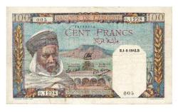 Cezayir 100 Frank 1942 ÇÇT+ YKP3644