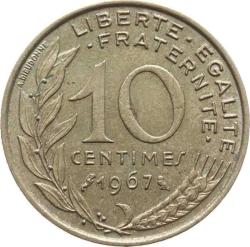 Fransa 10 Centimes 1967 ÇÇT YMP1259