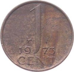 Hollanda 1 Cent 1973 ÇT *Queen Juliana* YMP2372