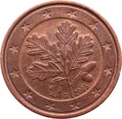 Almanya 5 Euro Cent (G) 2005 ÇÇT YMP5096