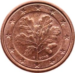 Almanya 1 Euro Cent 2005 (F) ÇT+ YMP5218