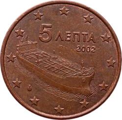 Yunanistan 5 Euro Cent 2002 ÇÇT YMP5865