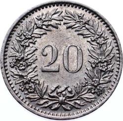 İsviçre 20 Rappen 1974 ÇÇT+ YMP5900