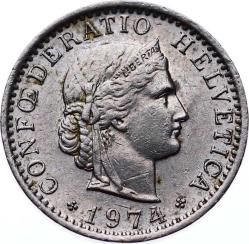 İsviçre 20 Rappen 1974 ÇÇT+ YMP5900