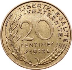 Fransa 20 Centimes 1972 ÇÇT YMP6688