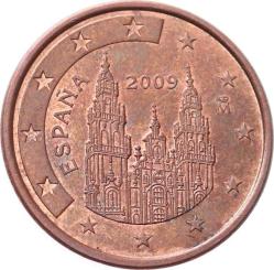 İspanya 5 Euro Cent 2009 ÇÇT *Santiago De Compostela Katedrali* YMP8491