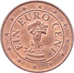 Avusturya 1 Euro Cent 2007 ÇT *Centiyana Çiçeği* YMP8538