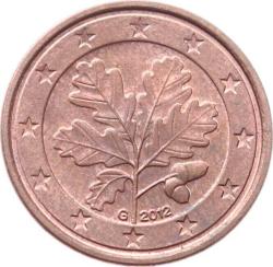 Almanya 1 Euro Cent 2012 (G-Karlsruhe) ÇÇT YMP8554