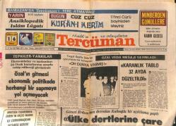 Tercüman Gazetesi 16 Temmuz 1982 - Türkan Şoray 40 Derece Ateşle Hayranlarıyla İftar Yaptı, Kara Pelerin Çizgi Roman, Turgut Özal Oh Dünya Varmış Dedi GZ91840