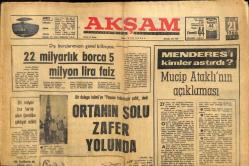 Akşam Gazetesi 21 Ekim 1966 - Bir Milyon Lira Haraç Alan Sendika Şikayet Edildi GZ92891
