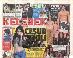 Hürriyet Gazetesi Kelebek Eki 25 Eylül 2014 - Bülent Ersoy , Haftasonu Girne Rocks Otelde Sahneye Çıktı , 1 Gecede 6 Köstüm GZ93574