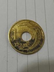 1949 TC 1 kuruş delikli madeni para ÇT