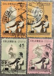 1963..KADINLARIN HAKLARI.COLOMBIA.(KOLOMBİYA)  4  PUL.DAMGALI