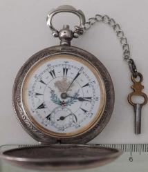 YÜZ DE YÜZ OSMANLI DÖNEMİ PADİŞAHA ÖZEL YAPTIRILAN ORİJİNAL AKTİF ANAHTAR KURMALI TUĞRA DAMGA VE İMZALI MUHTEŞEM GÜMÜŞ CEP SAATİ P1AA1D1 ÇOK NADİRDİR