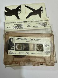 1987 Michael jackson Bad  kağıt baskı Uzelli kaset ses yok parça niyetine
