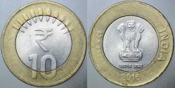 HİNDİSTAN 10 RUPİ 2016 BİMETAL.