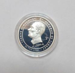 2013 ATATÜRK'ÜN ANITKABİR'DE 60. YILI DARPHANE HATIRA GÜMÜŞ PARASI / SERTİFİKALI