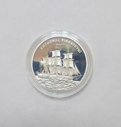 2015 ERTUĞRUL FIRKATEYNİ'NİN JAPONYA SEYRİNİN 125. YILDÖNÜMÜ DARPHANE HATIRA GÜMÜŞ PARASI / SERTİFİKALI