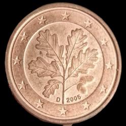 Almanya 2005 D 1 Euro Cent