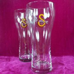 BİR ÇİFT GALATASARAY 50 cl BÜYÜK BOY CAM TARAFTAR BARDAĞI