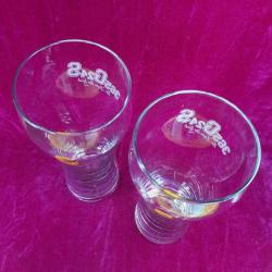 BİR ÇİFT GALATASARAY 50 cl BÜYÜK BOY CAM TARAFTAR BARDAĞI