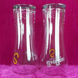 BİR ÇİFT GALATASARAY 50 cl BÜYÜK BOY CAM TARAFTAR BARDAĞI