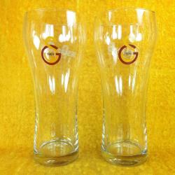 BİR ÇİFT GALATASARAY 50 cl BÜYÜK BOY CAM TARAFTAR BARDAĞI