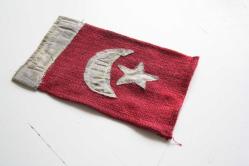 LOT.11 » ANTİKA NADİR KOLEKSİYONLUK  ASKER BAYRAĞI ARKASI MÜHÜRLÜ