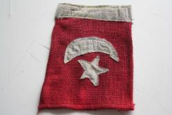 ANTİKA NADİR KOLEKSİYONLUK  ASKER BAYRAĞI ARKASI MÜHÜRLÜ