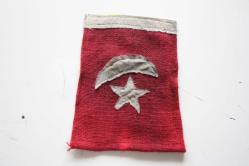 COK ESKİ  NADİR KOLEKSİYONLUK  ASKER BAYRAĞI ARKASI MÜHÜRLÜ