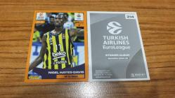 Panini EuroLeague Basketball 2024-2025 Nigel Hayes-Davis Fenerbahce Beko Istanbul Sticker No:214