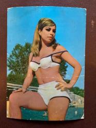 SELMA GÜNERİ KARTPOSTALI RENKLİ 1960LAR D7-1