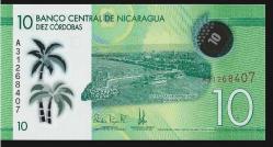 ** NİKARAGUA ( 10 * CORDOBAS ) 2014 * PLASTİK - ÇİL