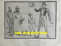 Osmanlıca Karagöz Mizah Dergisi-Gazetesi, Orijinal Dönem Basım, (Ottoman Magazine-Newspaper-Journal Illustré Cara-Gueuz) - 24 Eylül 1924 - Sayı: 1724 - Hicri: 24 Safer 1342 - Rumi: 24 Eylül 1340 - Musul Meselesine Dair İsmet İnönü'yü Tasvir Eden Karikatür: Musul'un Gazı Gazi'nindir! 