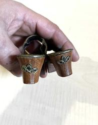 1 Çift Eski Telkari Terlik - Küçük Boy Telkari Takunya no 98