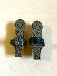 1 Çift Eski Telkari Terlik - Küçük Boy Telkari Takunya no 98