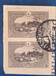 1920 Londra 10 kuruş per Rodosto [ Tekirdağ ] damgalı fragman