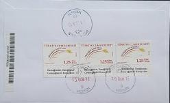 Türkiye Cumhuriyeti  2015 2 Adet Büyük Boy FDC Postadan Geçmiş.