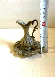 ANTİKA DÖKÜM PİRİNÇ SÜRAHİ MİNYATÜR SÜRAHİ