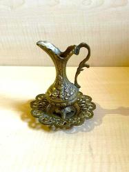 ANTİKA DÖKÜM PİRİNÇ SÜRAHİ MİNYATÜR SÜRAHİ