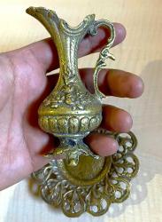 ANTİKA DÖKÜM PİRİNÇ SÜRAHİ MİNYATÜR SÜRAHİ NO 45