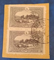 1920 Londra 10 kuruş per Kırklareli damgalı fragman