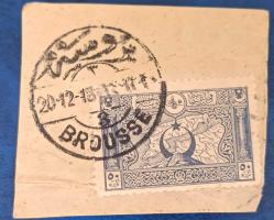 1917 Viyana Baskısı 50 para Çanakkale görselli Bursa damgalı fragman