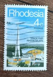 Rodezya _ damgalı pul