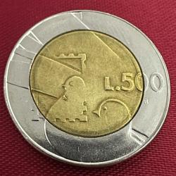 San Marino 500 Liret 1990. Tedavül/Hatıra. 16 Yüzyılın Tarihi.